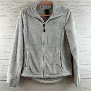 The North Face Gray Faux Fur Full Zip Jacket Size S